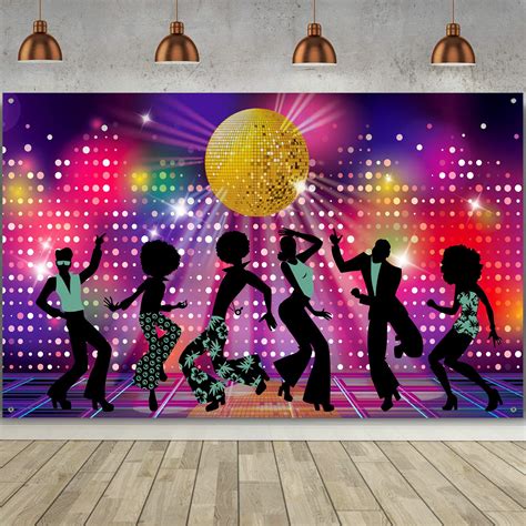 Buy Disco Party Supplies, Large Fabric 70s 80s 90s Disco Dance Backdrop for Disco Party Birthday ...