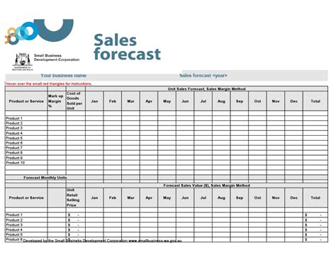Sales Projections Template – Word & PDF By Business-in-a-Box | Projected Sales Forecast Template ...