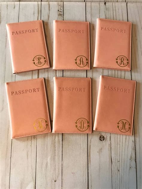 Monogrammed Light Pink Passport Holder Light Pink Passport | Etsy