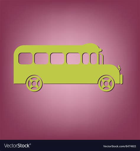 School bus symbol study icon transport Royalty Free Vector