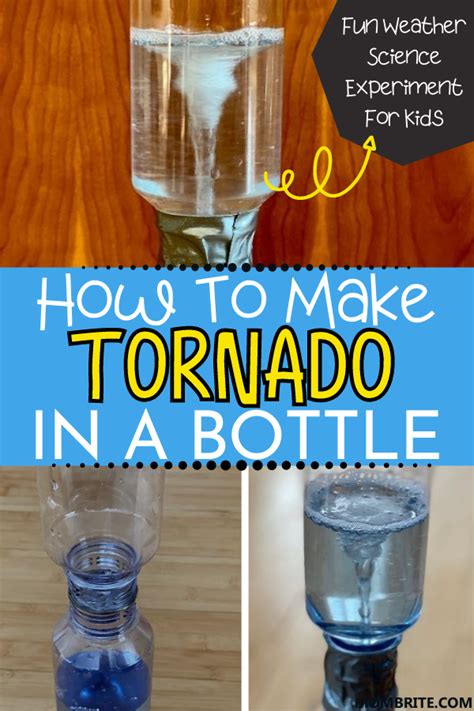 Tornado in a bottle fun weather science experiment for kids – Artofit