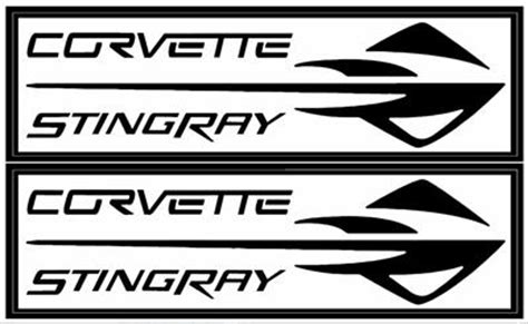 NEW CORVETTE STINGRAY C7 Emblem Blackout Decal Sticker (Fits Chevy Corvette) | eBay