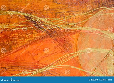 Orange Abstract Painting With Stock Image - Image: 2632071