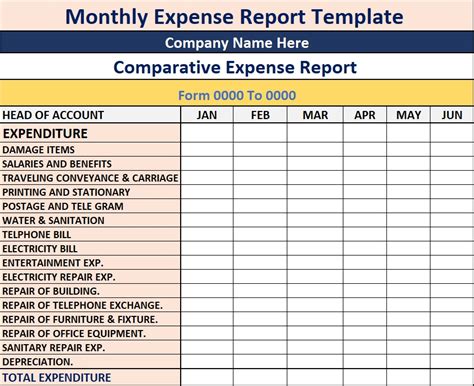 Expense Report Template - Excel Word Template