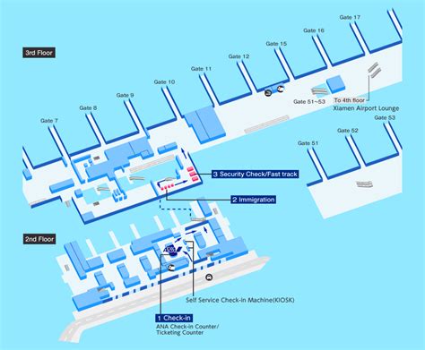 Guide for facilities in Xiamen International Airport | Airport Guide ...