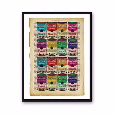 POP ART CAMPBELL SOUP CAN COLLAGE POSTER – 9Lines