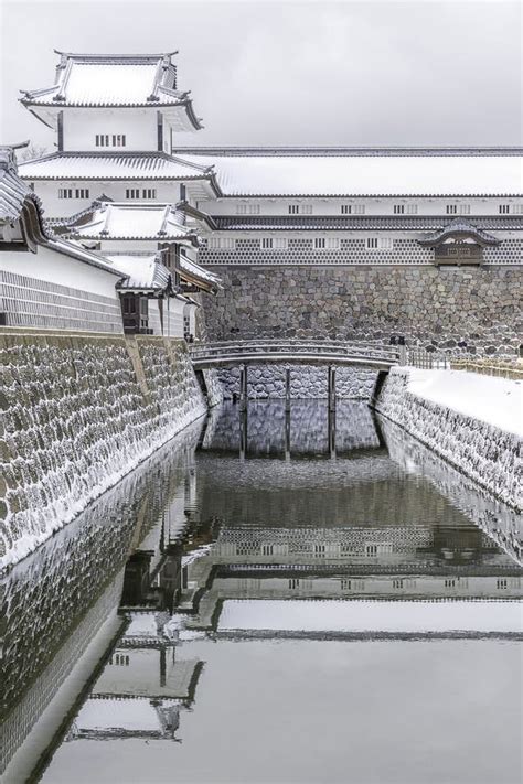 Kanazawa Castle in Winter editorial stock photo. Image of landmark ...