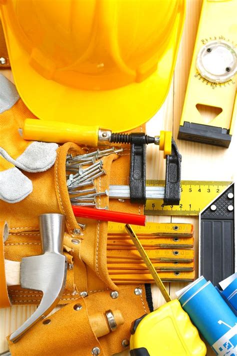 Big Set of Construction Tools Stock Photo - Image of gloves, construction: 25594644