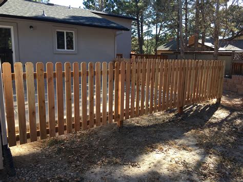 4' spaced cedar picket fence using 4x4 cedar posts, 2x4 cedar rails ...