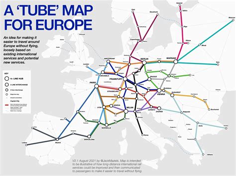 Europe Train System Map