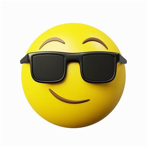 Premium Photo | 3d render image smirking cool yellow emoticon or emoji in 2024 | Emoji photo ...