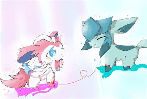 Sylveon and Glaceon by SilverSnowNite on DeviantArt