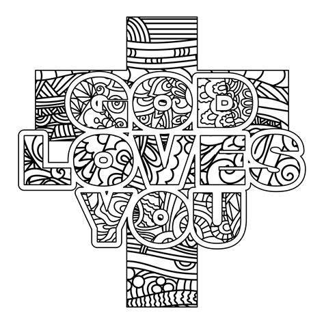 God Loves You Coloring Page