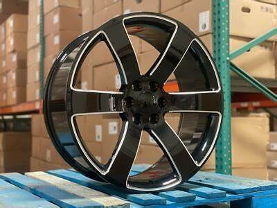 24 TBSS Rims Black Mill Wheels Fit Chevy Tahoe Silverado GMC Sierra Escalade | eBay