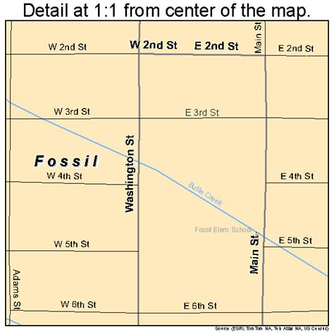 Fossil Oregon Street Map 4126650