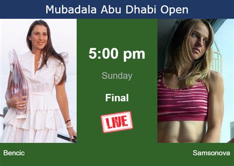 How to watch Bencic vs. Samsonova on live streaming in Abu Dhabi on ...