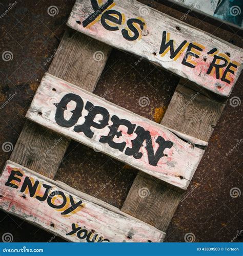 Old open signs vintage stock image. Image of brown, front - 43839503