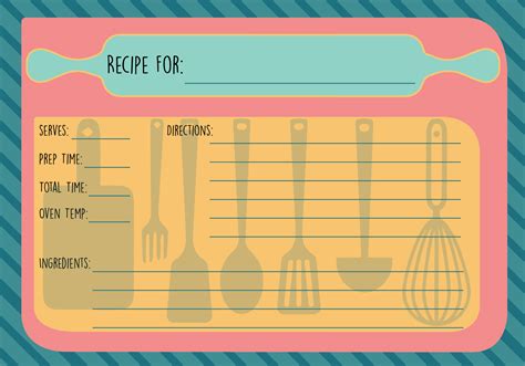 Free Recipe Card Vector - Download Free Vector Art, Stock Graphics & Images