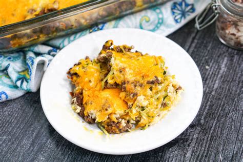 Keto Zucchini Hamburger Casserole Recipe | low carb comfort food