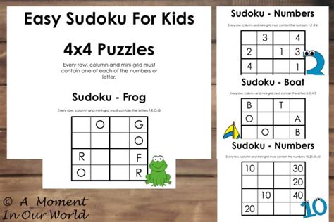 {FREE} Printable Easy Sudoku For Kids - Simple Living. Creative Learning