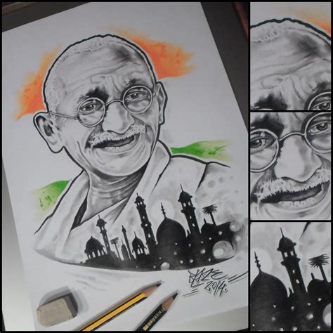 Gandhi Pencil Sketch: A Timeless Tribute to a Great Leader