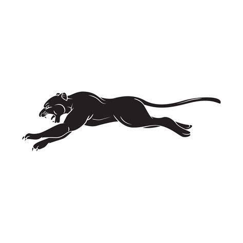 Black Silhouette Of Panther 20122211 Vector Art at Vecteezy