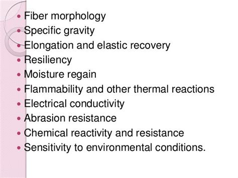 Properties of fibers