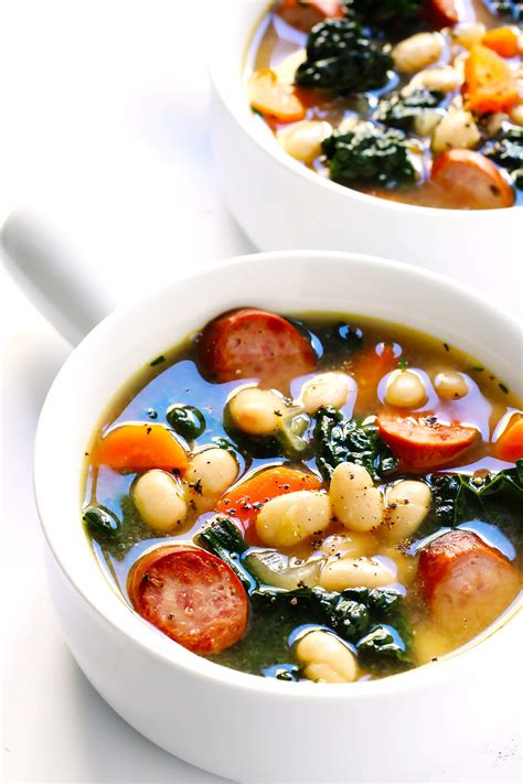 Tuscan White Bean, Sausage and Kale Soup - Gimme Some Oven