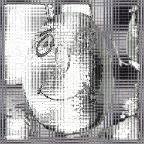 Egg With Face As ASCII Image | ASCII Art Attack