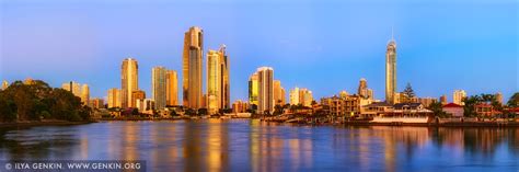 Surfers Paradise at Sunset, Gold Coast, QLD, Australia Images | Fine ...