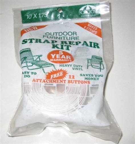 Norcross Outdoor Patio Furniture Vinyl Strap Repair Kit 10' x 1.75 ...