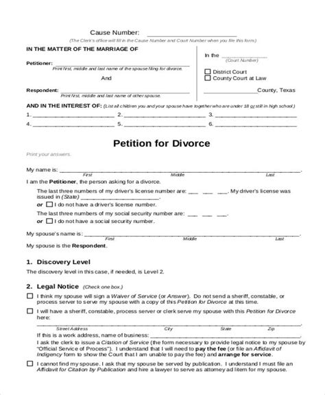 Petition Paper Sample | Master of Template Document