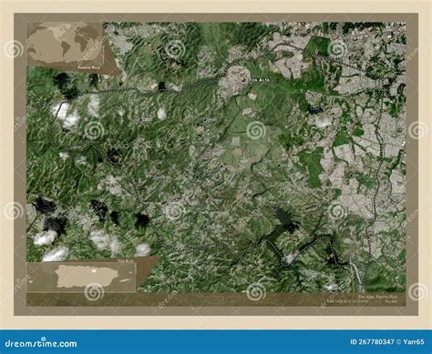 Toa Alta, Puerto Rico. High-res Satellite. Labelled Points of Cities Stock Image - Image of ...