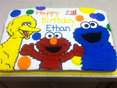 Sesame Street cake with Big Bird, Elmo, and Cookie Monster | Sesame ...