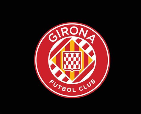 Girona club logo símbolo la liga España fútbol americano resumen diseño vector ilustración con ...