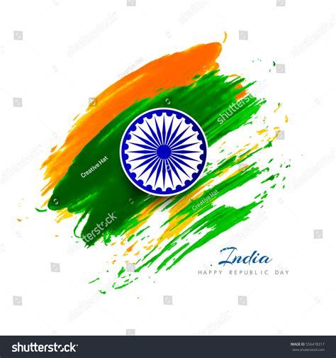 Modern Tricolor Indian Flag Theme Background Stock Vector (Royalty Free ...