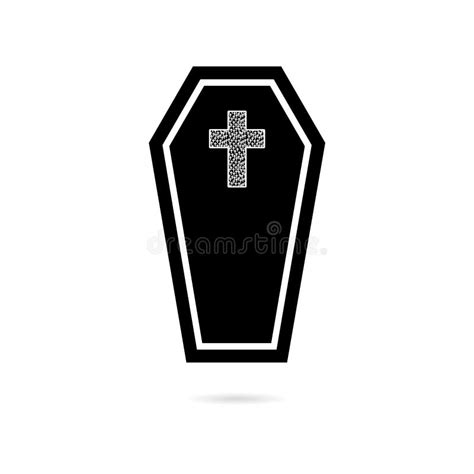 Black Casket and Cross Icon or Logo Stock Vector - Illustration of icon, cross: 131606274