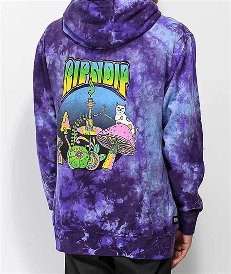 RIPNDIP Psychedelic Nerm Purple Tie Dye Hoodie | Zumiez