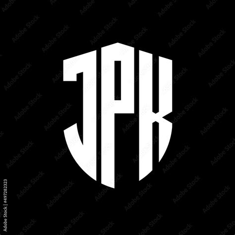 JPK letter logo design. JPK modern letter logo with black background. JPK creative letter logo ...