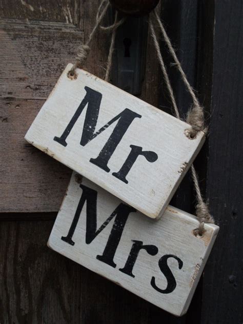 Rustic Mr and Mrs Hanging Signs Perfect for by Funkifolkart, $25.00 ...