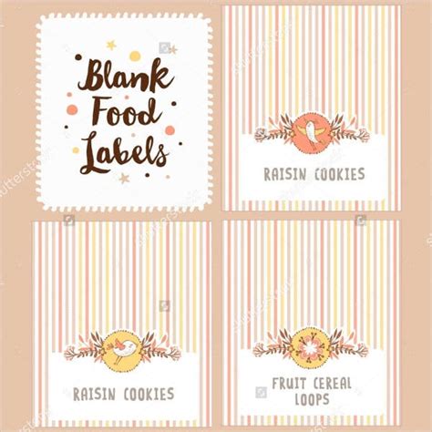 12+ Blank Food Label Template - Free Printable PSD, Word, PDF Format Download