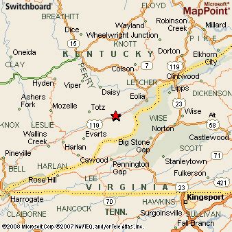 Cumberland, Kentucky Area Map & More