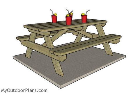 6 foot Picnic Table Plans | MyOutdoorPlans | Free Woodworking Plans and Projects, DIY Shed ...