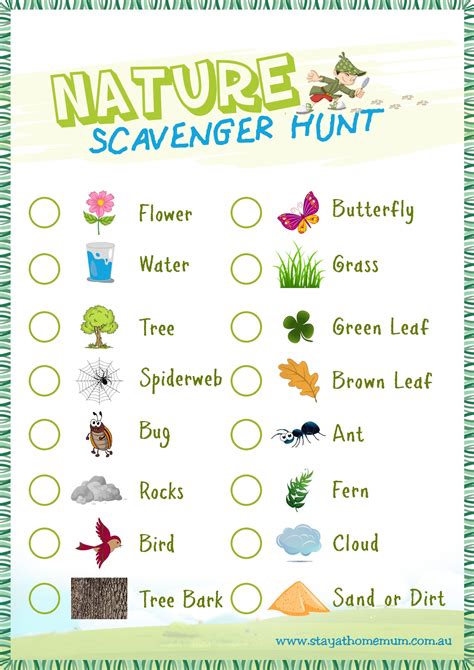 Free Nature Scavenger Hunt List {W/free Printable!} - Edventures - Free Printable Scavenger Hunt ...