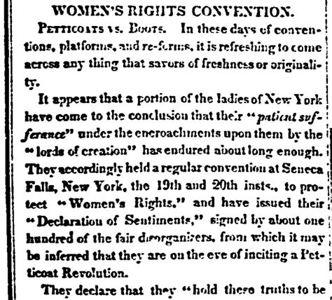 On This Day: Women’s Rights & the 1848 Seneca Falls Convention