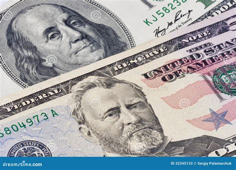 American Presidents Portraits On Dollar Bills Stock Photos - Image ...