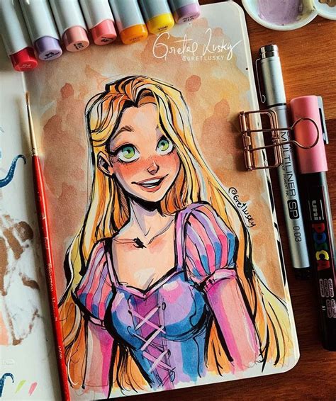 Gretel Lusky (@gretlusky) | Instagram Disney Art Drawings, Princess Drawings, Art Drawings ...