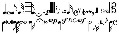 Word free font musical notes - vfedesktop