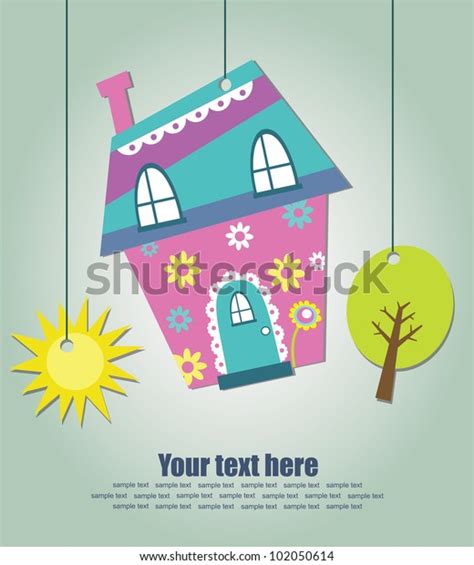 Cute House Vector Illustration Stock Vector (Royalty Free) 102050614