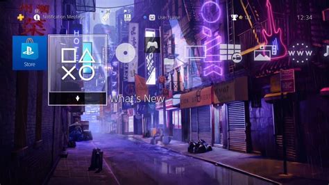 Cyberpunk Alley - PS4 Dynamic Theme - YouTube